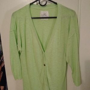 Cropped sleeve cardigan size L